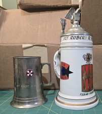 1968 Cold War US Army Stuttgart Named Stein Pinup Lithophane Pewter Mug Group picture