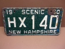1960 NEW HAMPSHIRE SINGLE LICENSE PLATE Tag # HX140 Rusty & Crusty Mancave LQQK picture