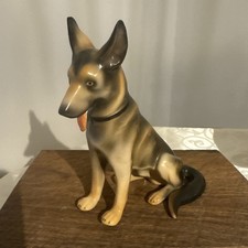 Vintage German Shepherd Figurine ERPHILA Made In Germany 9 in. Tall picture