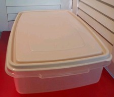VTG Rubbermaid #7 Servin' Saver Almond Lid 0005 Container 0006 Rectangular Set picture