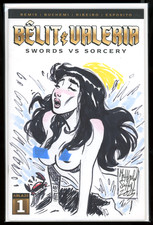 Belit & Valeria Ablaze 1 Variant Signed and Sketched by Matthew Sutton w COA picture