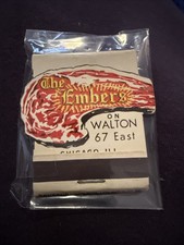 Vintage 1960s The Embers Chicago Die Cut Matchbox Full Unstruck Walton Dearborn picture