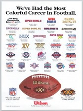 Wilson Football NFL Super Bowl Logos Wilson Sports 1996 Vintage Print Ad picture