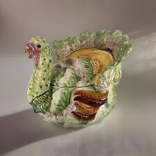 Vietri botanical collection, Majolica turkey tureen with lid and ladle picture