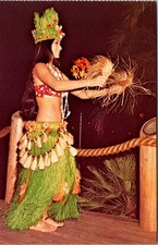 Postcard - Hula Dancer Polynesian Luau - Walt Disney World Orlando FL c1970 (B6) picture