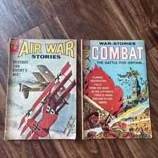 Vintage Dell War Combat #17 & Air War #2 comic books picture