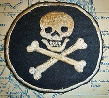 Newspaper PATCH - Black Ops - Deaths Head Skull - MACV-SOG - Vietnam War, D.129 picture