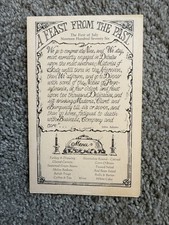 El Paso TX Bicentennial Commission “A Feast From The Past” Card Tent 1 July 1976 picture