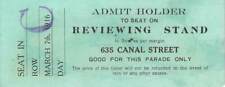 MARDI GRAS Reviewing Stand PARADE TICKET   1916 Canal St New Orleans picture