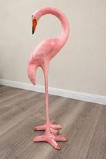 Large Paper Mache Pink Flamingo Sculpture 32.5” Hand Painted Retro MCM XL picture