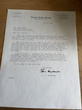 S.I.HAYAKAWA May 1981 signed letter picture