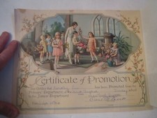 1931 FIRST BAPTIST CERTIFICATE OF PROMOTION - SUNDAY SCHOOL TO JR DEPT. - WD picture