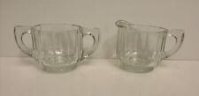 Vintage 1930 Sugar Bowl and Creamer Clear by Heisey Early American Pressed Glass picture