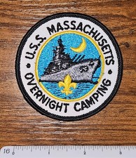 USS Massachusetts Overnight Camping Boy Scout Ship Patch BSA picture
