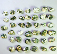 40pcs Natural Ocean Jasper Agate Eye Quartz Crystal Pendant Mineral Specimen picture