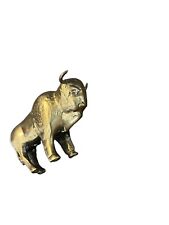 Vintage Unmarked Antique Bronze Bull Bison Figurine Sculpture - Heavy picture