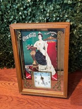 RARE Vintage Coke Coca Cola Mirror Clock Victorian Opera Theme 1980s? WORKS picture