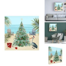 Trademark Fine Art WAG35479-C1818GG Grace Popp Merry Coastal Christmas I Canvas picture
