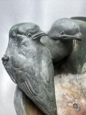 Gornik  Austria Bronze Figural Birds Smoking Stand Match Holder Antique Art Deco picture