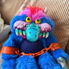 1986 My Pet Monster UK Version Plush Doll Vintage Rare Blue Monster picture