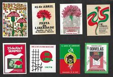 Portugal 1974 April 25 Revolution end dictatorship 13 political stickers picture