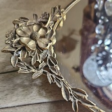 French antique mirror tray  brass Gorgeous.  21x10.5 picture