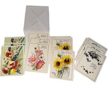 Vintage Marcel Schurman Floral Birthday Greeting Cards 20 3.5x4.5” Unused 50’s picture