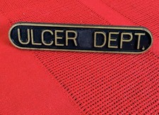 Vtg 1950s Ulcer Dept Advertising Desk Nameplate Sign Paul Kennedy Minneapolis MN picture