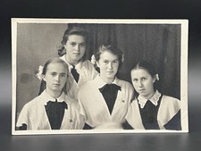 Vintage USSR Group of Young Pioneer Girls  Women Soviet Photo picture