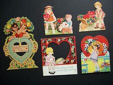 Original 1930s German Valentine's Day Card Lot 🌟 Children Boy Girl Greeting Set picture