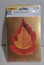 Vintage 1990s American Greetings Thanksgiving Cards & Envelopes 8pc New Sealed picture