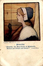 Priscilla, Day-flower of Plymouth, 1902 Postcard picture