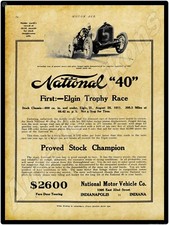 1912 Elgin Car Race NEW Metal Sign - 24