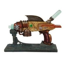 Ebros 12 Inch Steampunk Themed Hand Gun with Stand Statue Figurine picture