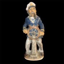 VTG Casa Vento Wine 16” Sea Captain Decanter RARE Italy Label Smoking Pipe LRG picture