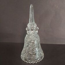 BEAUTIFUL HOFBAUER 24% LEAD CRYSTAL WEDDING HAND BELL BYRDES CLEAR ETCHED picture
