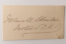 John M. Harlan Signed Autographed 2.25 X 4 Card JSA US Supreme Court (1877-1911) picture