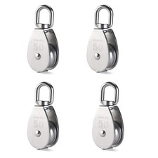 Rocaris 2 Pack M50 Stainless Steel Wire Rope Crane Pulley Block Lifting Crane... picture