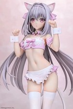 Anime Sakura Koji Luna Cat Ear Maid Ver. PVC 1/6 Scale Figure No Box 25cm Pink picture