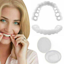 Smile Snap On Upper＆Bottom Set False Teeth Dental Veneers Denture Tooth Cover US picture