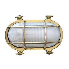 Solid Brass Small Oval Cage/Tortuga Light (Interior Use/Unlacquered Brass) picture