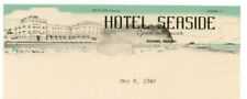 Vintage 1949 Hotel Seaside Letterhead Oregon Correspondence  picture