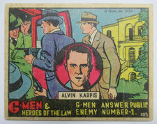 1936 Gum Inc G-Men & Heroes of the Law #103 G-Men Answer Public Enemy Number 1 picture