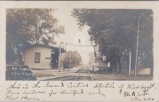 Railroad Depot New Egypt New Jersey NJ Adams Express RPPC Cyko 1906 Postcard picture