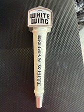 New Shiner White Wing Belgian White Beer Tap Wood Handle picture