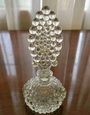 Vintage Perfume Bottle Clear Glass Vanity Hobnail Style Bubble 6