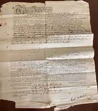 1814 Antique Indenture Deed Josiah Sutherland to Walter Sutherland Dutchess Co N picture