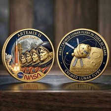NASA Artemis II Crewed Lunar Flyby Coin April 2026 Deep Space Mission Medal picture