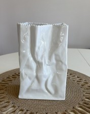 Rosenthal Studio Line Paper Bag Vase Porcelain By Tapio Wirkkala Germany 7.5 picture
