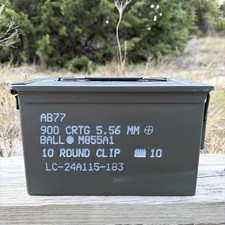 Ammo Can. Metal M2A2 50 Cal 5.56mm Ammo Can Military Surplus USA Grade 1 picture